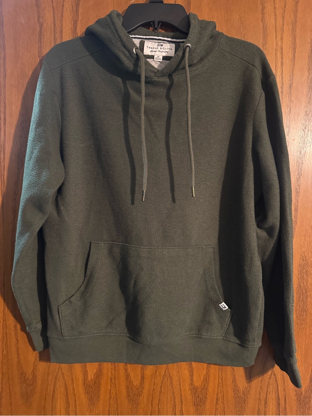 Thread & cloth Men’s Olive Green Fleece Hoodie Pullover